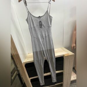 PrettyLittleThing Light Gray Spaghetti Strap Jumpsuit